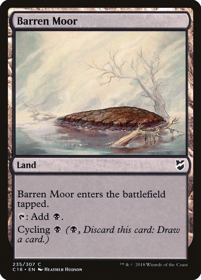 Barren Moor – Common Magic: The Gathering card from Commander 2018 (#235)