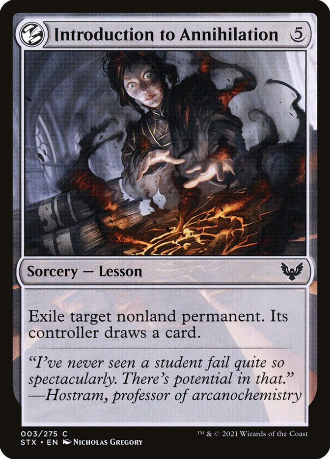 Introduction to Annihilation – Common Magic: The Gathering card from Strixhaven: School of Mages (#3)