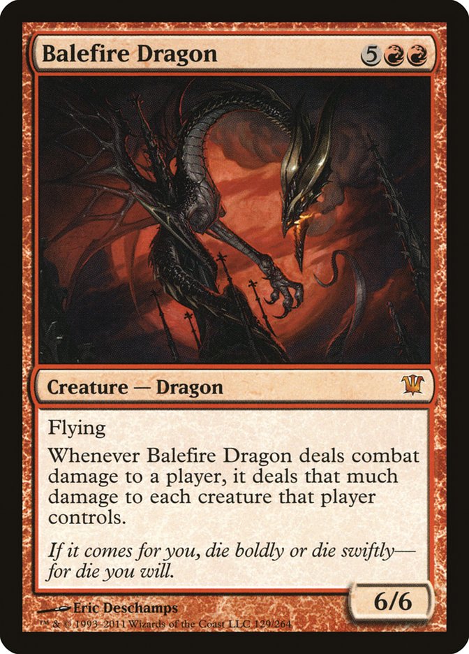 Balefire Dragon – Mythic Magic: The Gathering card from Innistrad (#129)