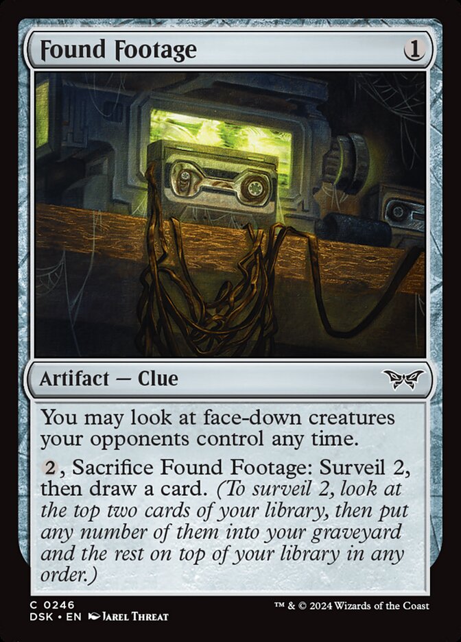 Found Footage – Common Magic: The Gathering card from Duskmourn: House of Horror (#246)