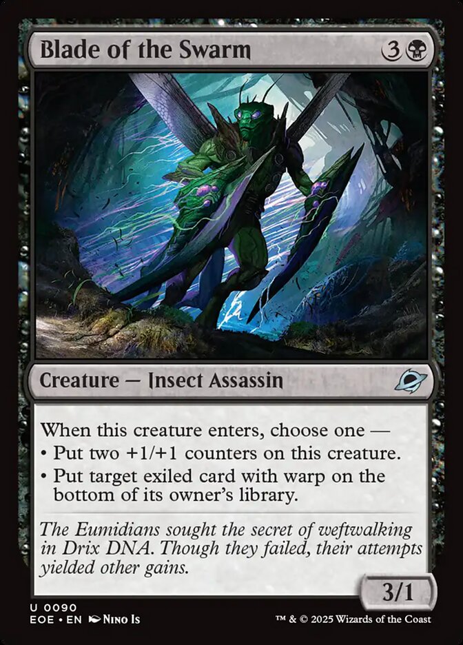 Blade of the Swarm – Uncommon Magic: The Gathering card from Edge of Eternities (#90)