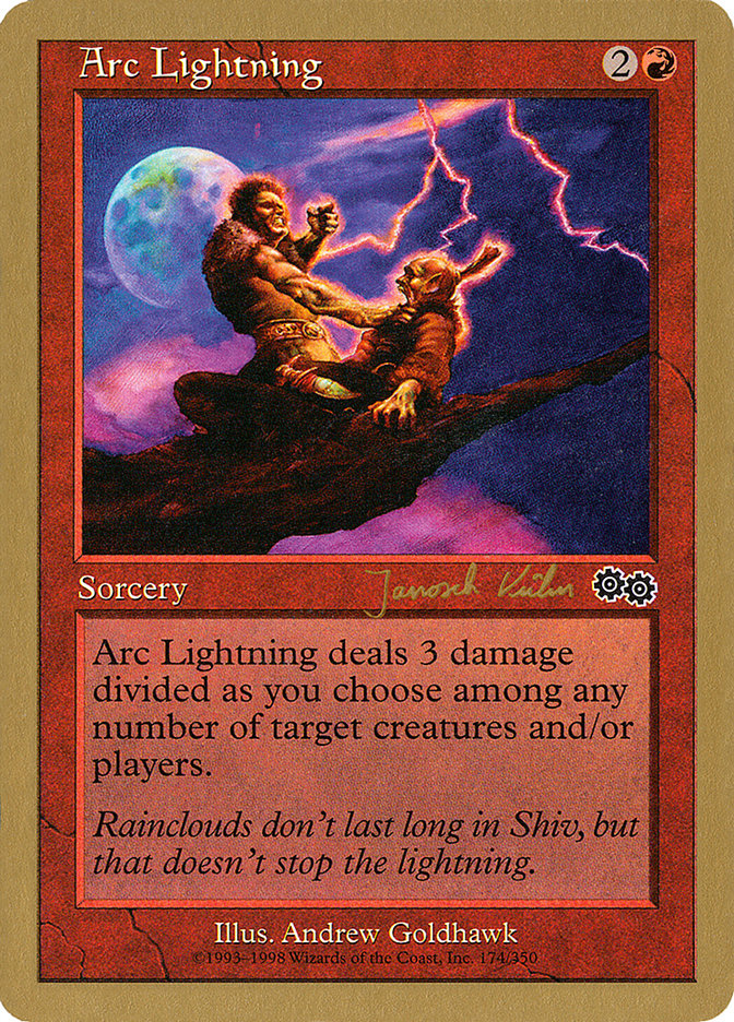 Arc Lightning – Common Magic: The Gathering card from World Championship Decks 2000 (#jk174)