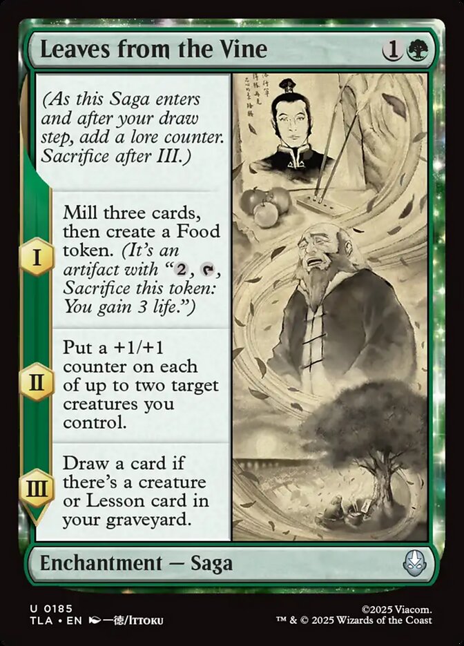 Leaves from the Vine – Uncommon Magic: The Gathering card from Avatar: The Last Airbender (#185)