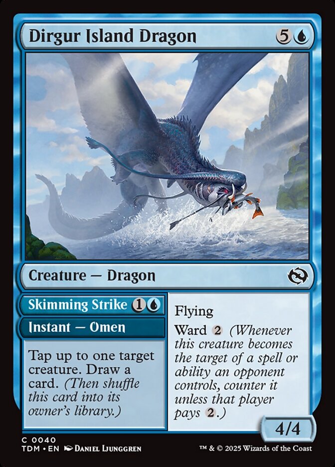 Dirgur Island Dragon // Skimming Strike – Common Magic: The Gathering card from Tarkir: Dragonstorm (#40)