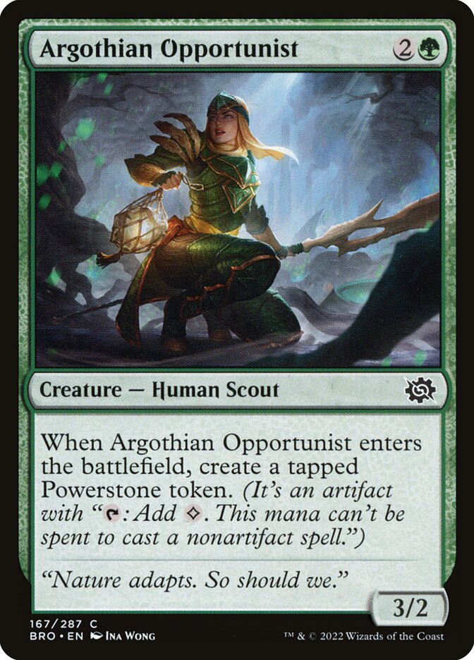 Argothian Opportunist – Common Magic: The Gathering card from The Brothers' War (#167)