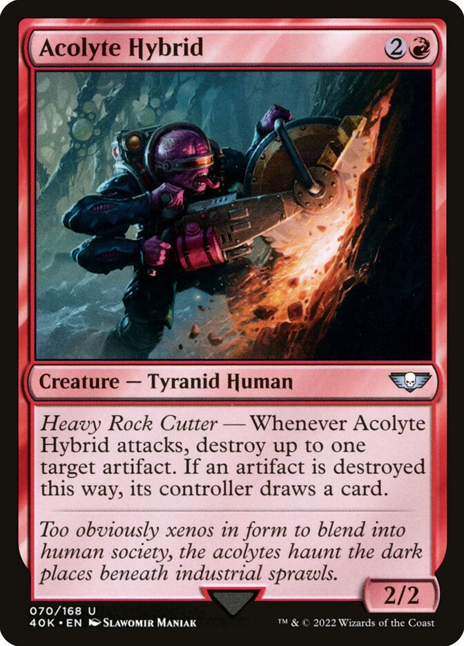 Acolyte Hybrid – Uncommon Magic: The Gathering card from Warhammer 40,000 Commander (#70)