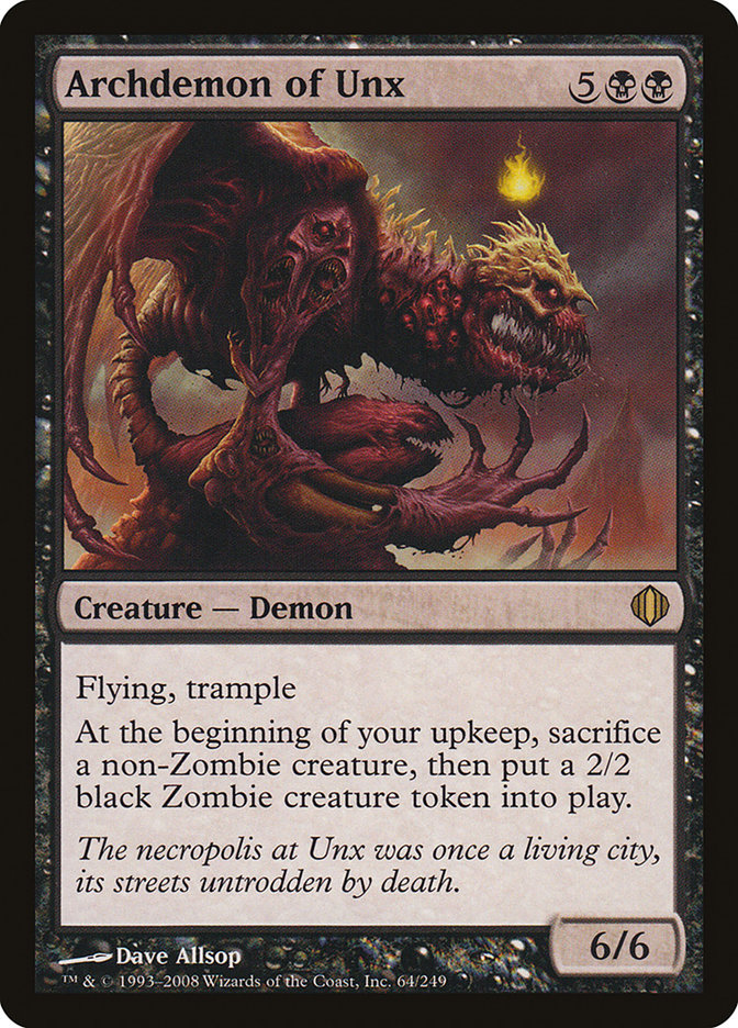 Archdemon of Unx – Rare Magic: The Gathering card from Shards of Alara (#64)