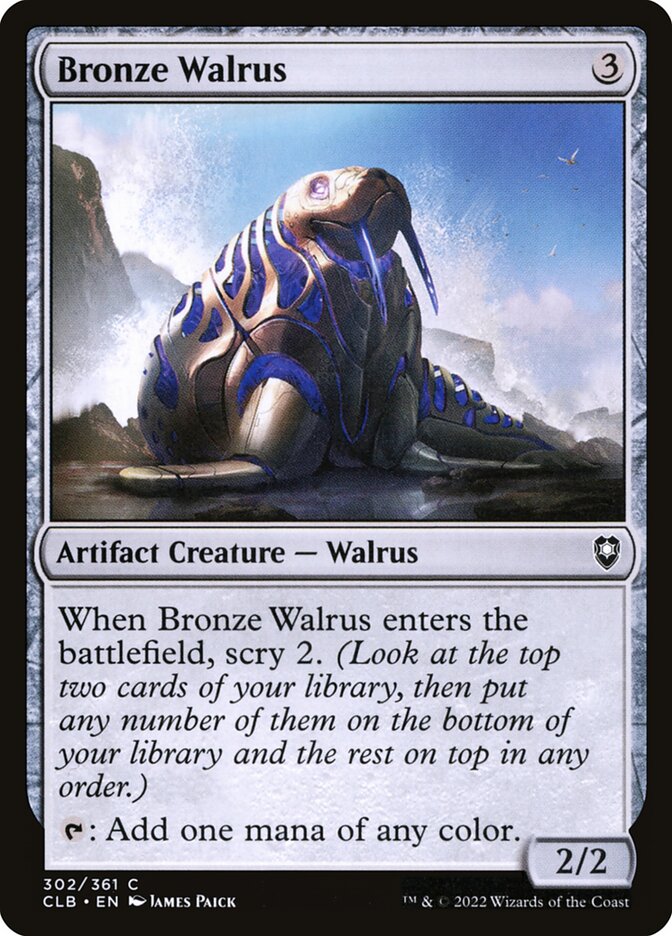 Bronze Walrus – Common Magic: The Gathering card from Commander Legends: Battle for Baldur's Gate (#302)