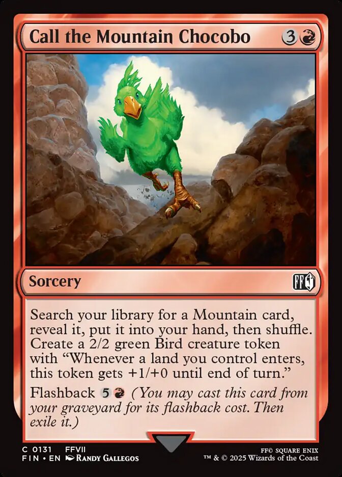 Call the Mountain Chocobo – Common Magic: The Gathering card from Final Fantasy (#131)