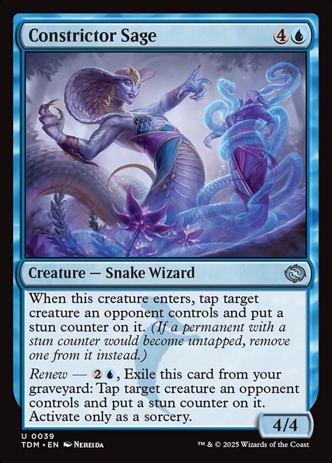 Constrictor Sage – Uncommon Magic: The Gathering card from Tarkir: Dragonstorm (#39)