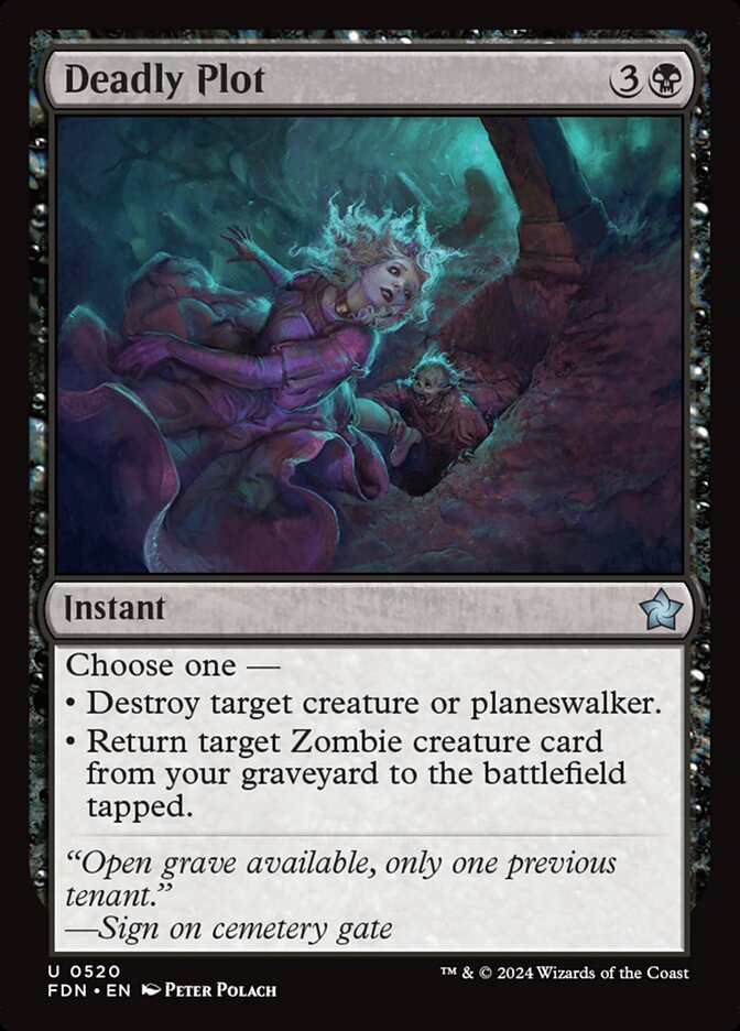 Deadly Plot – Uncommon Magic: The Gathering card from Foundations (#520)