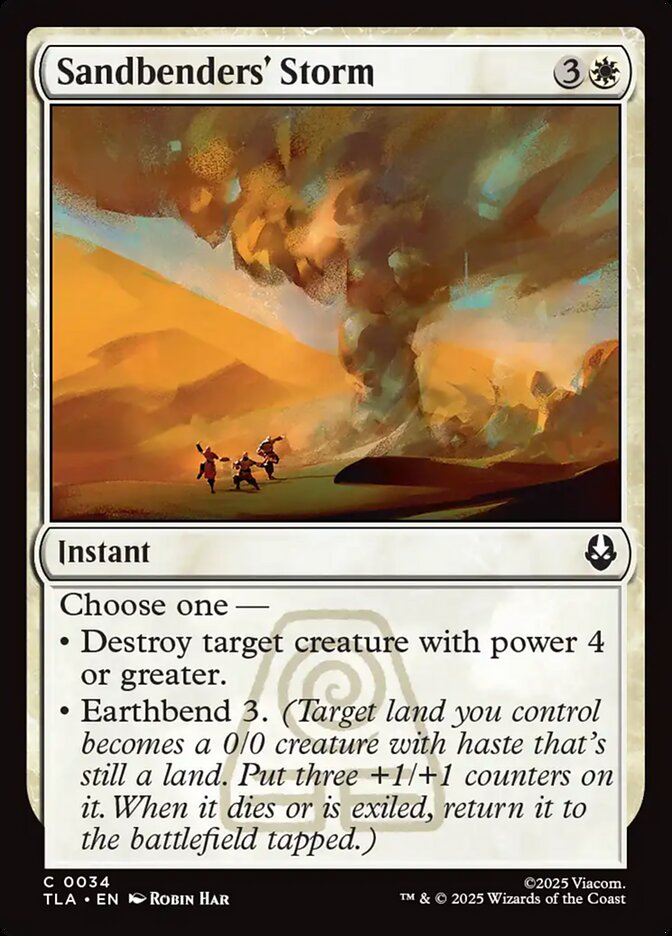 Sandbenders' Storm – Common Magic: The Gathering card from Avatar: The Last Airbender (#34)