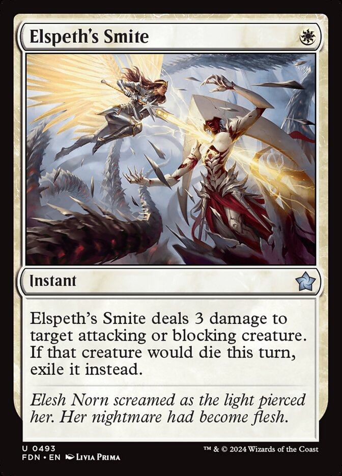 Elspeth's Smite – Uncommon Magic: The Gathering card from Foundations (#493)