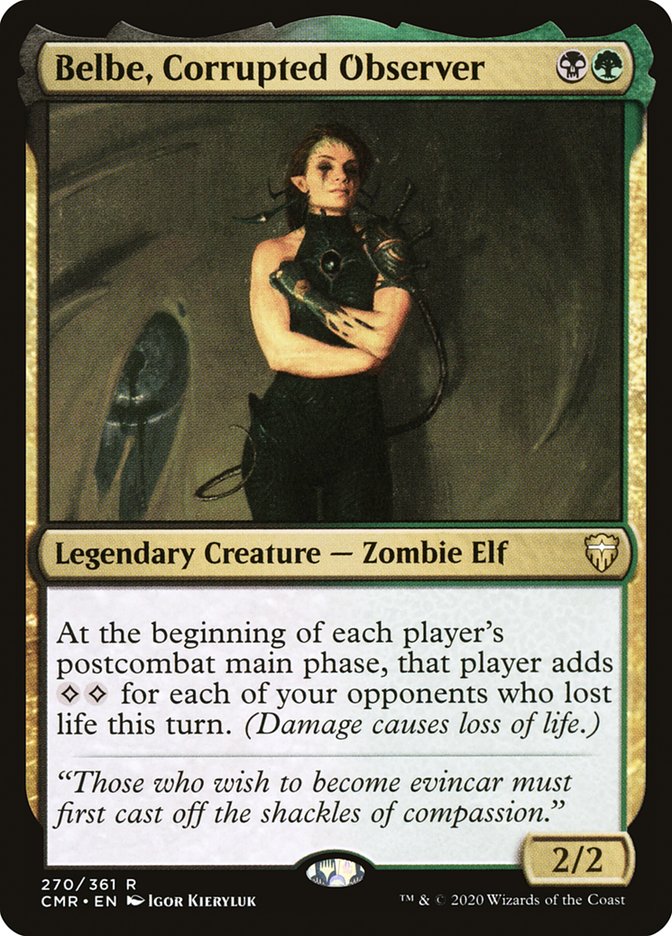 Belbe, Corrupted Observer – Rare Magic: The Gathering card from Commander Legends (#270)