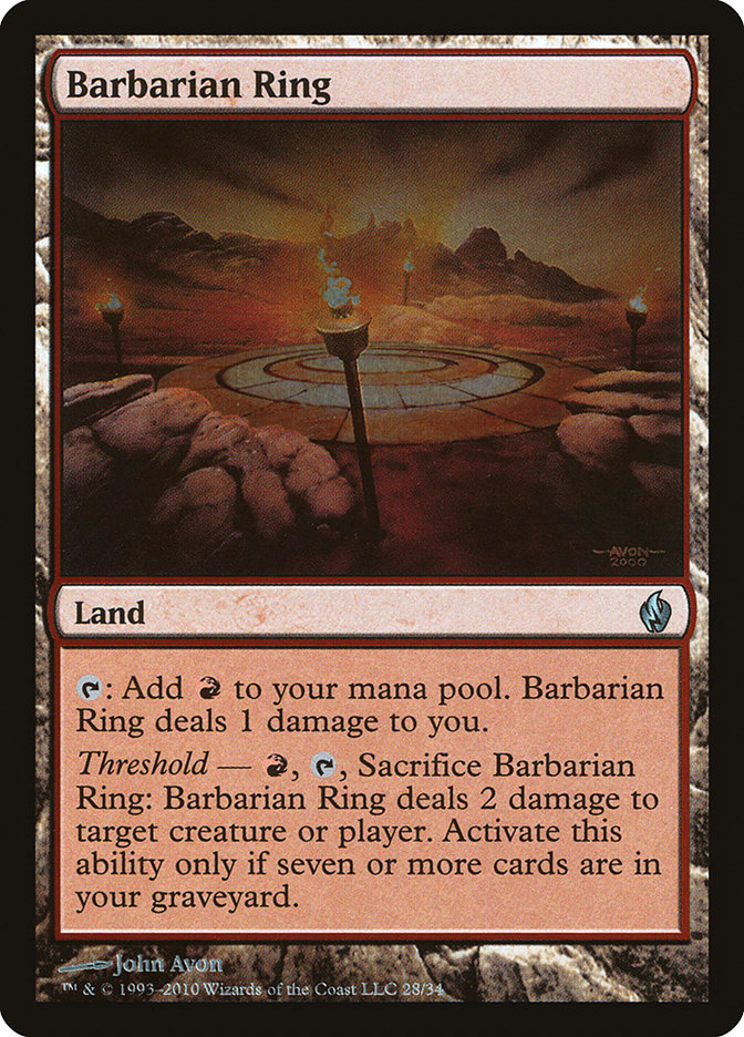 Barbarian Ring – Uncommon Magic: The Gathering card from Premium Deck Series: Fire and Lightning (#28)