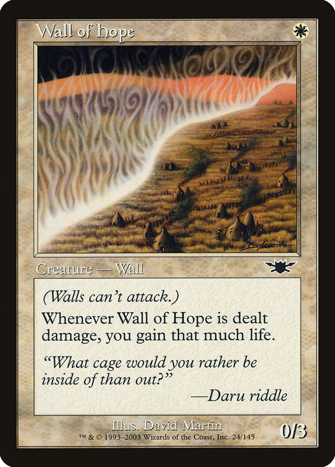 Wall of Hope – Common Magic: The Gathering card from Legions (#24)