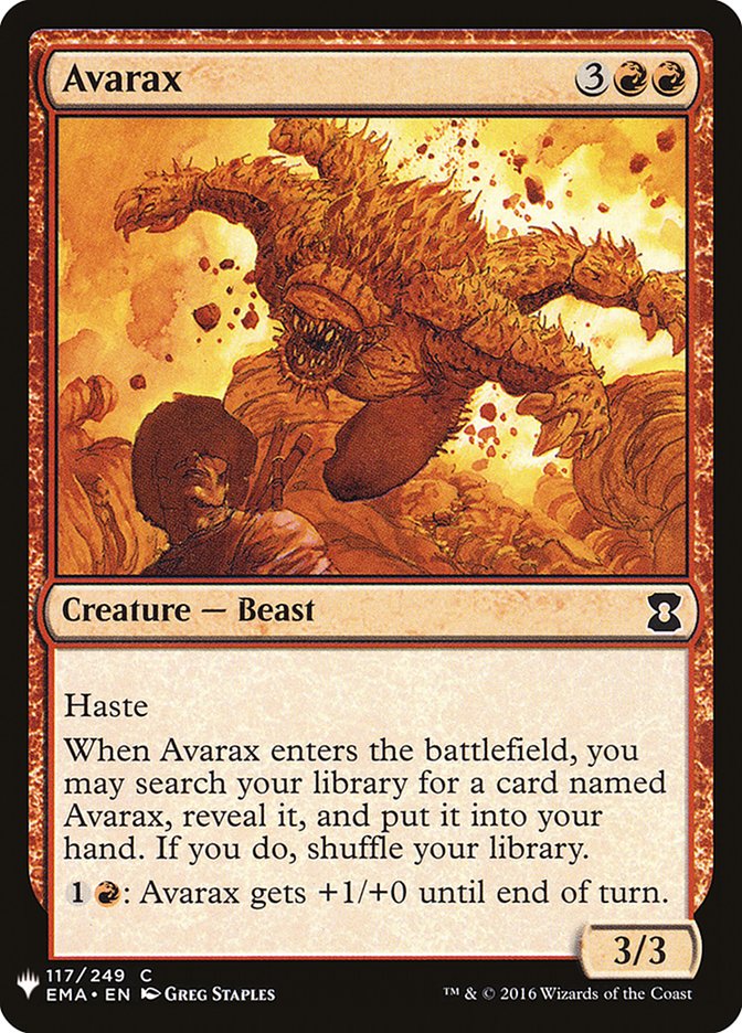 Avarax – Common Magic: The Gathering card from The List (#EMA-117)