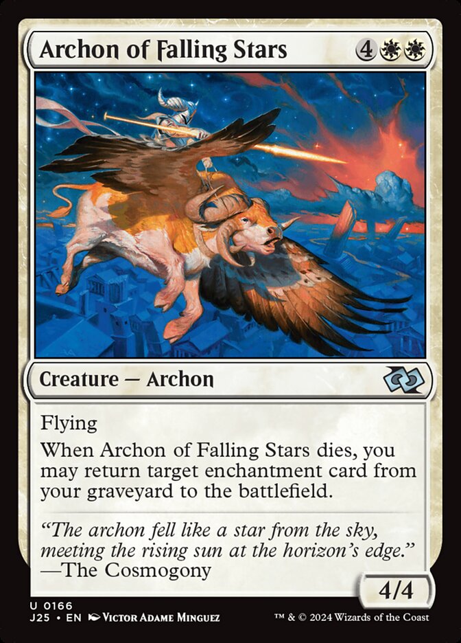 Archon of Falling Stars – Uncommon Magic: The Gathering card from Foundations Jumpstart (#166)