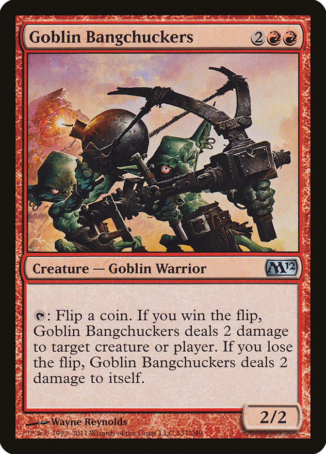 Goblin Bangchuckers – Uncommon Magic: The Gathering card from Magic 2012 (#137)