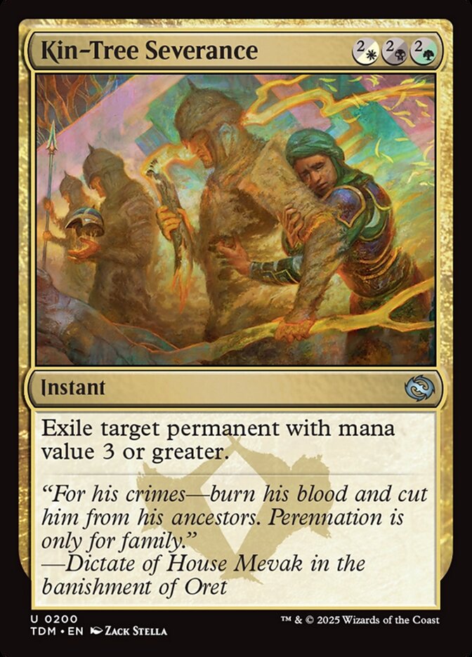 Kin-Tree Severance – Uncommon Magic: The Gathering card from Tarkir: Dragonstorm (#200)