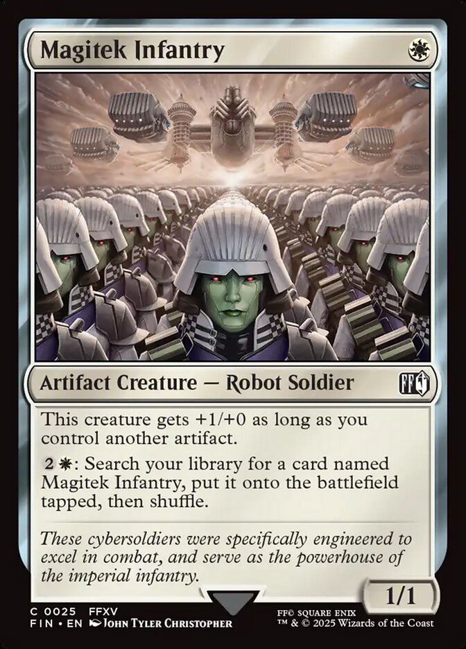 Magitek Infantry – Common Magic: The Gathering card from Final Fantasy (#25)