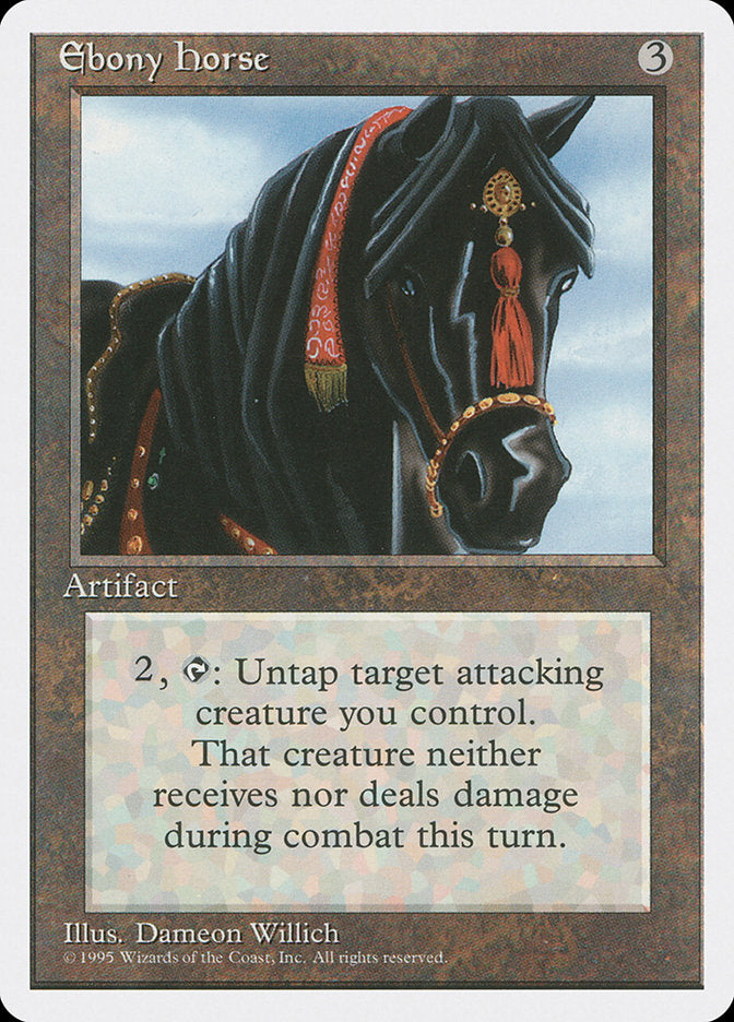 Ebony Horse – Rare Magic: The Gathering card from Fourth Edition (#318)