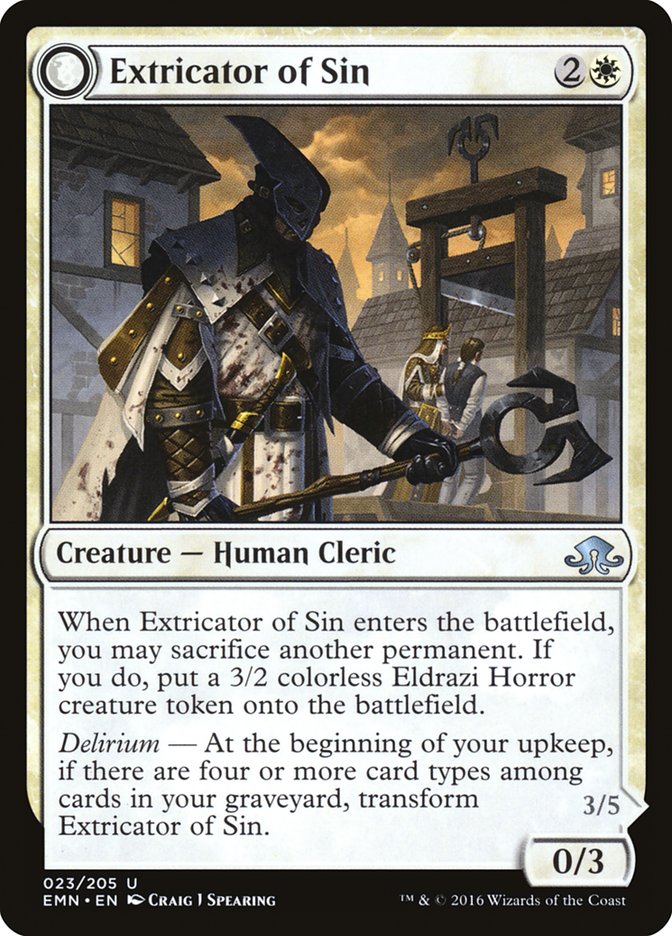 Extricator of Sin // Extricator of Flesh – Uncommon Magic: The Gathering card from Eldritch Moon (#23)