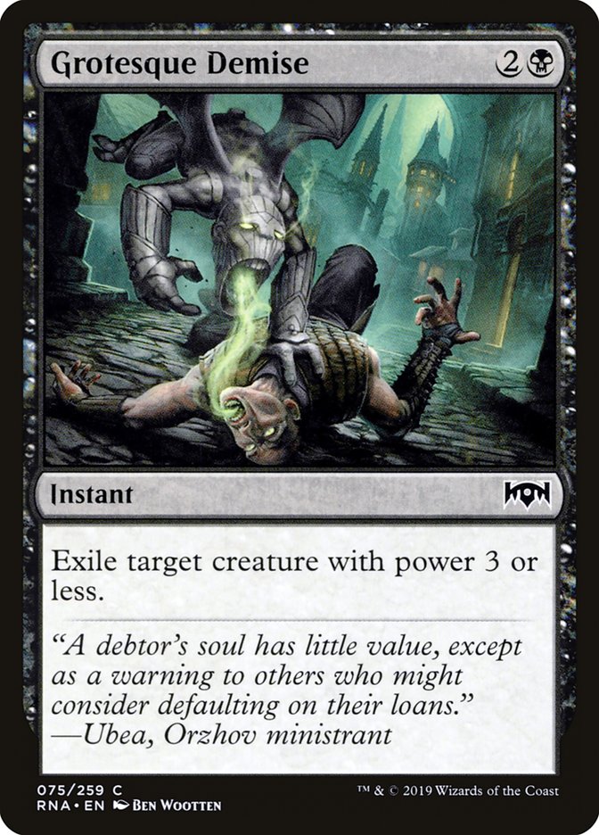 Grotesque Demise – Common Magic: The Gathering card from Ravnica Allegiance (#75)