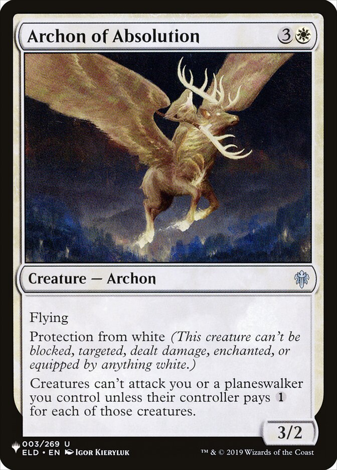 Archon of Absolution – Uncommon Magic: The Gathering card from The List (#ELD-3)