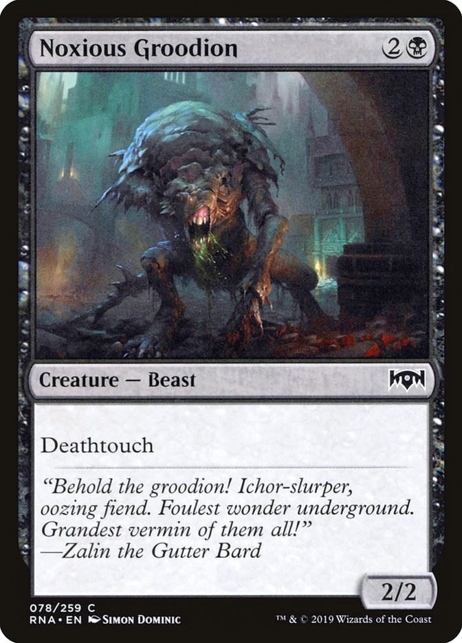 Noxious Groodion – Common Magic: The Gathering card from Ravnica Allegiance (#78)