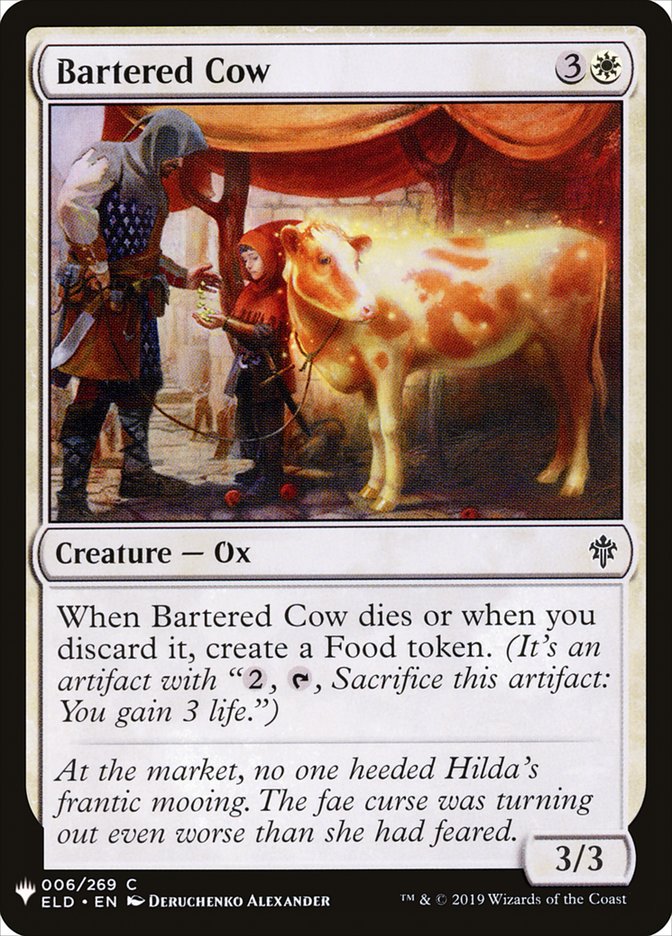 Bartered Cow – Common Magic: The Gathering card from The List (#ELD-6)