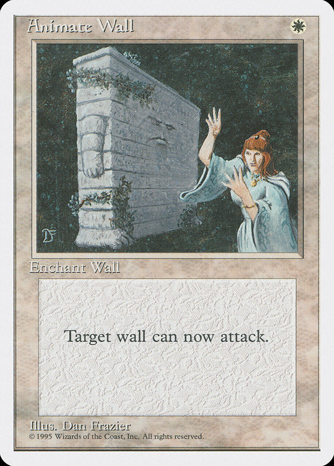 Animate Wall – Rare Magic: The Gathering card from Fourth Edition (#4)