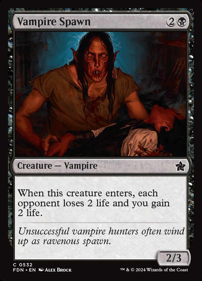 Vampire Spawn – Common Magic: The Gathering card from Foundations (#532)