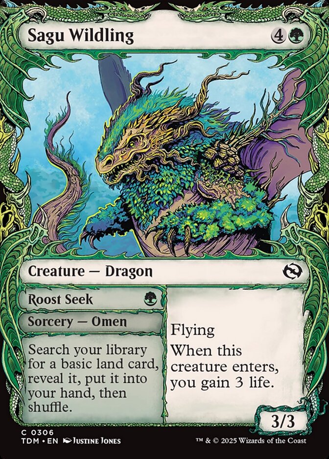 Sagu Wildling // Roost Seek – Common Magic: The Gathering card from Tarkir: Dragonstorm (#306)
