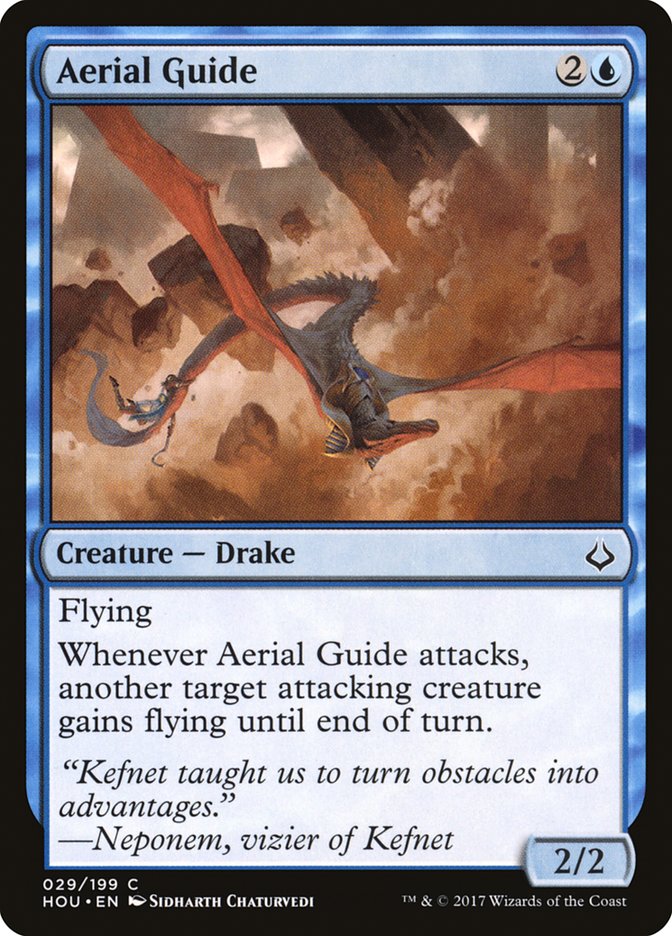 Aerial Guide – Common Magic: The Gathering card from Hour of Devastation (#29)