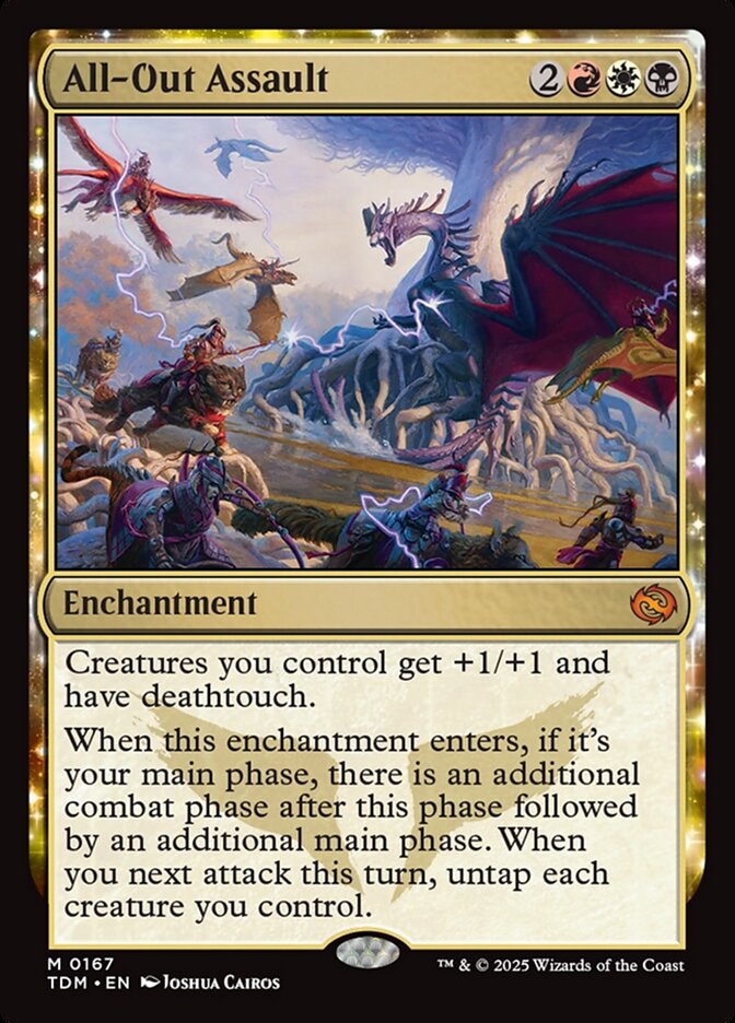 All-Out Assault – Mythic Magic: The Gathering card from Tarkir: Dragonstorm (#167)
