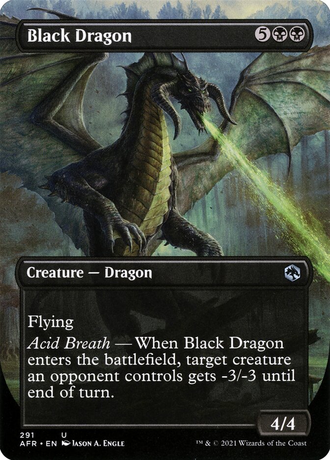 Black Dragon – Uncommon Magic: The Gathering card from Adventures in the Forgotten Realms (#291)
