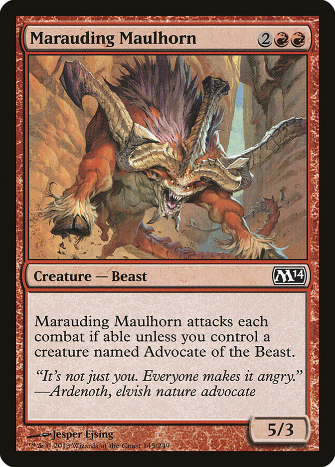 Marauding Maulhorn – Common Magic: The Gathering card from Magic 2014 (#145)