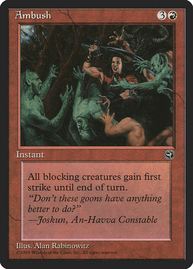 Ambush – Common Magic: The Gathering card from Homelands (#62)