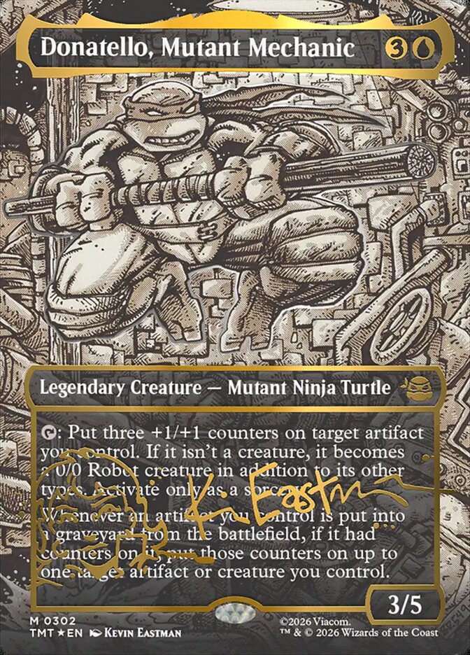 Donatello, Mutant Mechanic – Mythic Magic: The Gathering card from Teenage Mutant Ninja Turtles (#302)