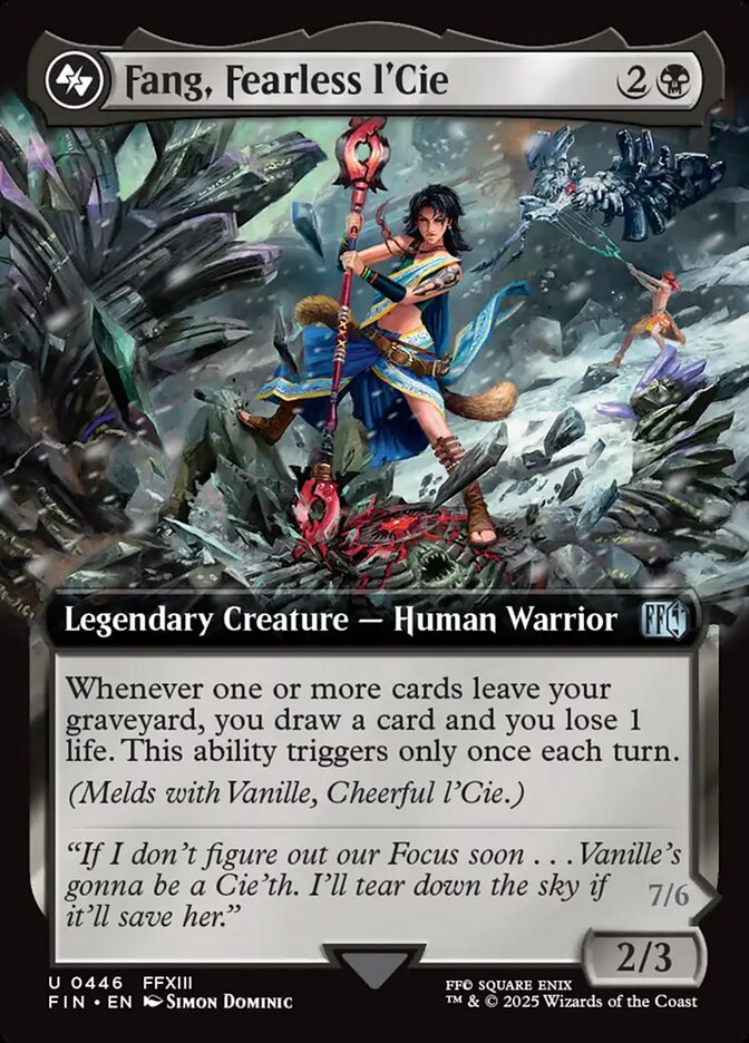 Fang, Fearless l'Cie // Ragnarok, Divine Deliverance – Uncommon Magic: The Gathering card from Final Fantasy (#446)