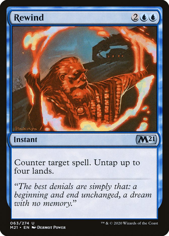 Rewind – Uncommon Magic: The Gathering card from Core Set 2021 (#63)