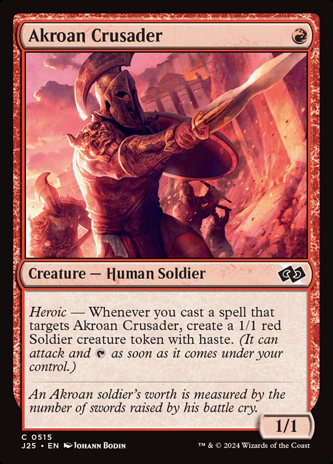 Akroan Crusader – Common Magic: The Gathering card from Foundations Jumpstart (#515)