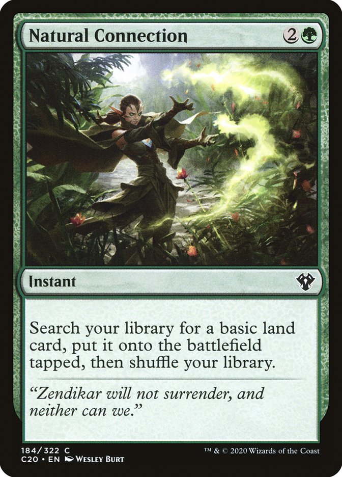 Natural Connection – Common Magic: The Gathering card from Commander 2020 (#184)