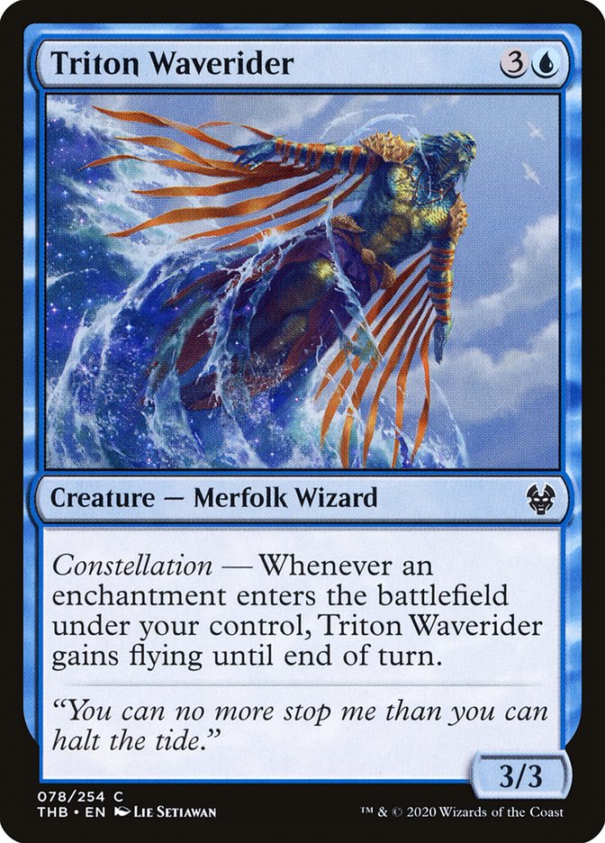 Triton Waverider – Common Magic: The Gathering card from Theros Beyond Death (#78)