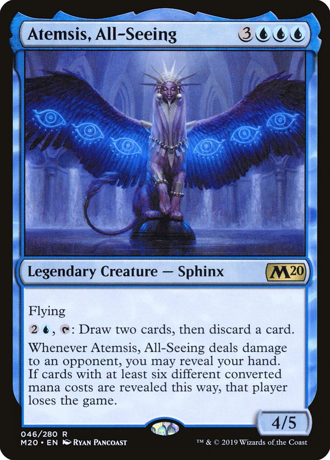 Atemsis, All-Seeing – Rare Magic: The Gathering card from Core Set 2020 (#46)