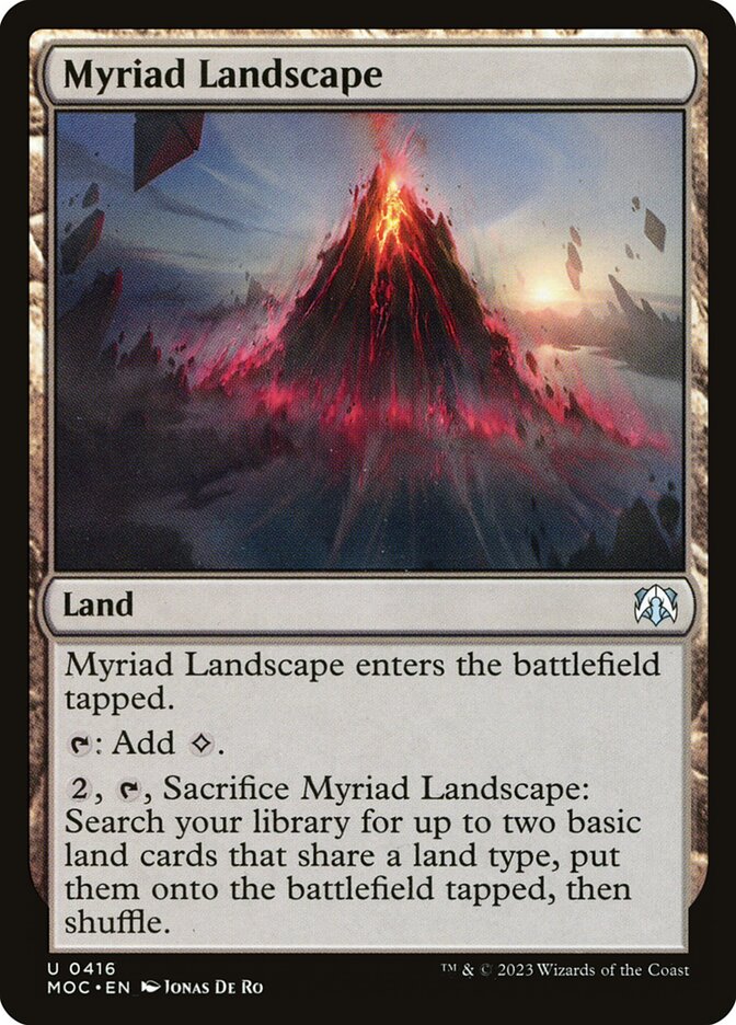 Myriad Landscape – Uncommon Magic: The Gathering card from March of the Machine Commander (#416)
