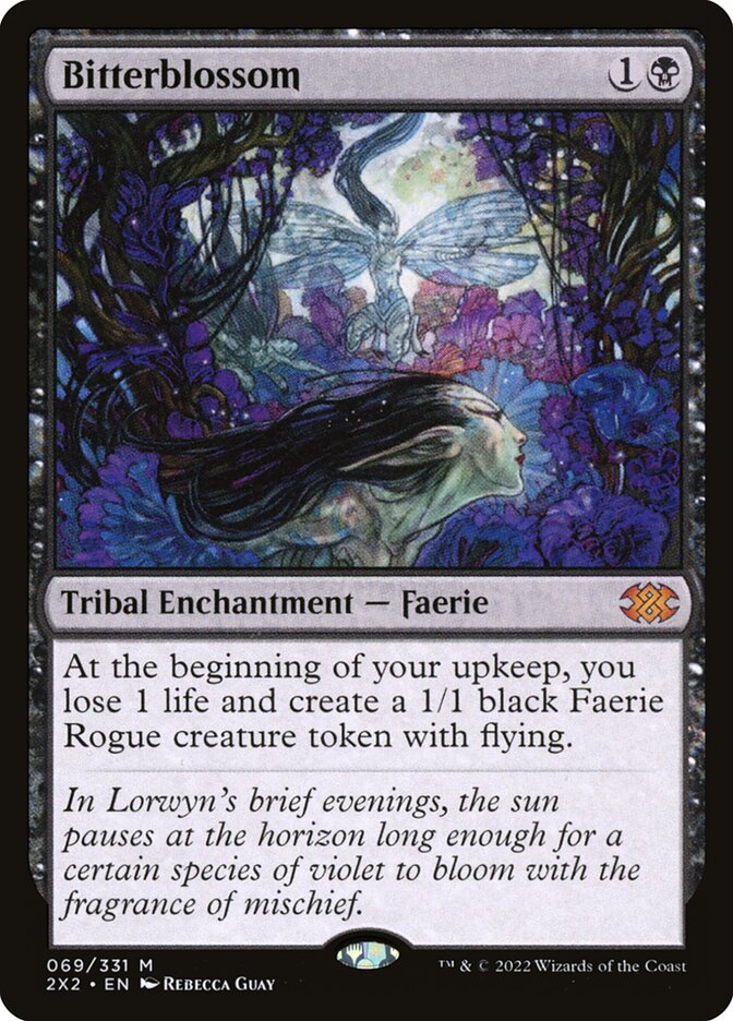 Bitterblossom – Mythic Magic: The Gathering card from Double Masters 2022 (#69)