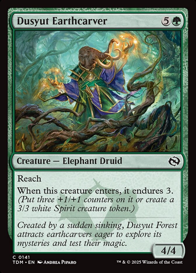 Dusyut Earthcarver – Common Magic: The Gathering card from Tarkir: Dragonstorm (#141)
