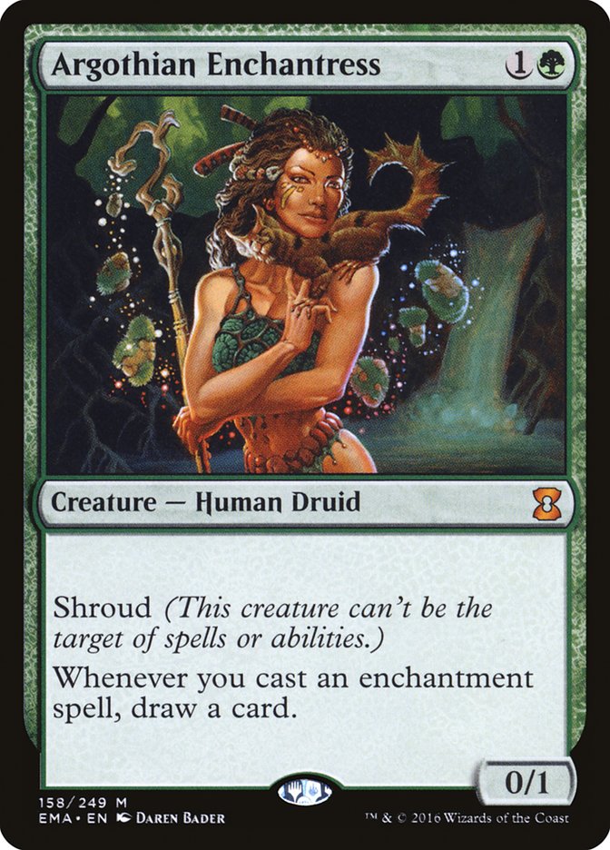 Argothian Enchantress – Mythic Magic: The Gathering card from Eternal Masters (#158)